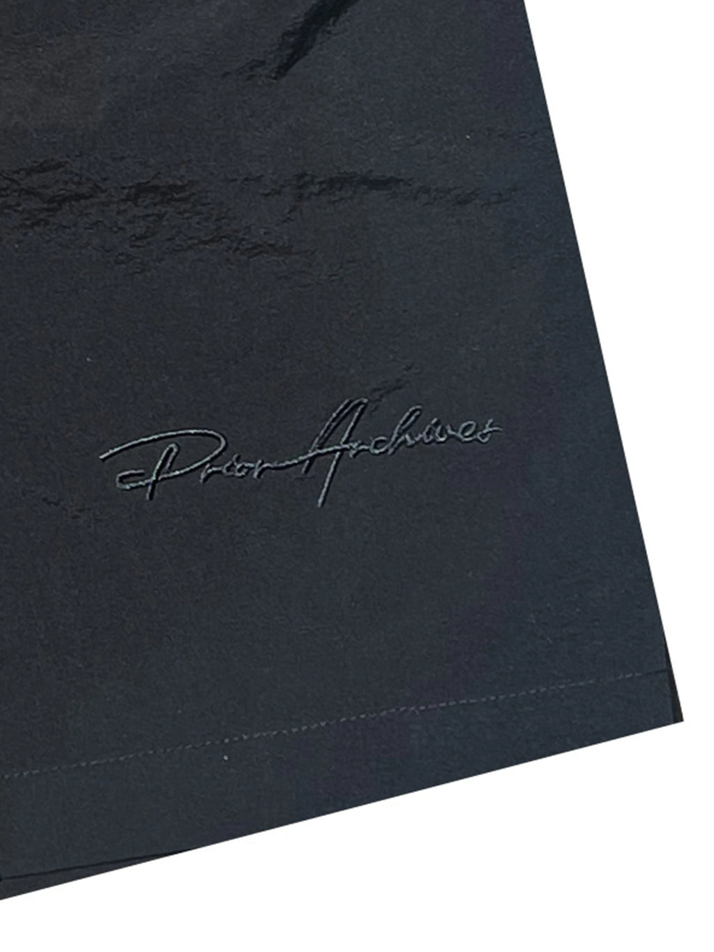 Prior Black Collection Embroidery Logo Nylon Shorts Onyx in Melbourne, Australia - Prior
