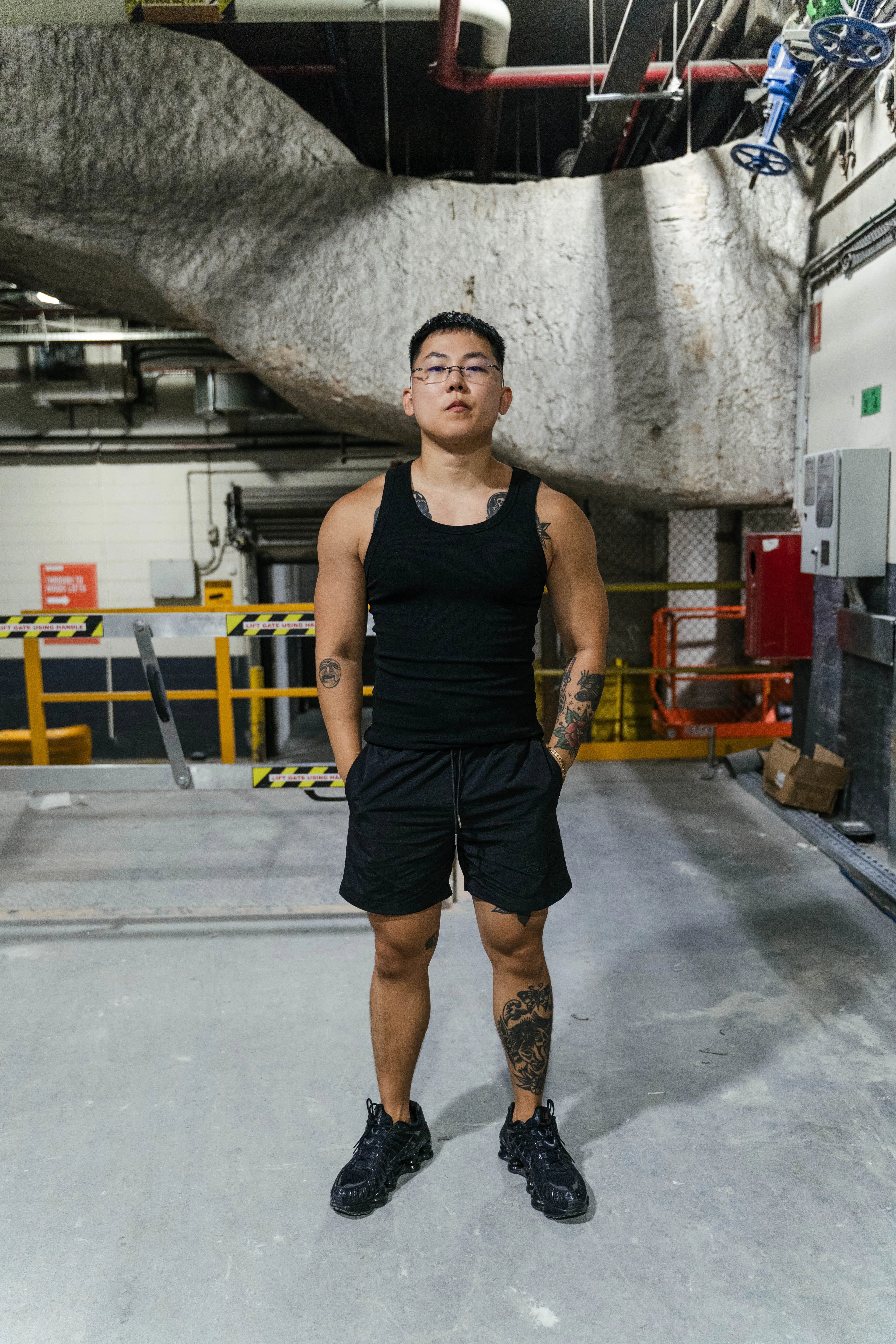 Prior Black Collection Embroidery Logo Nylon Shorts Onyx in Melbourne, Australia - Prior