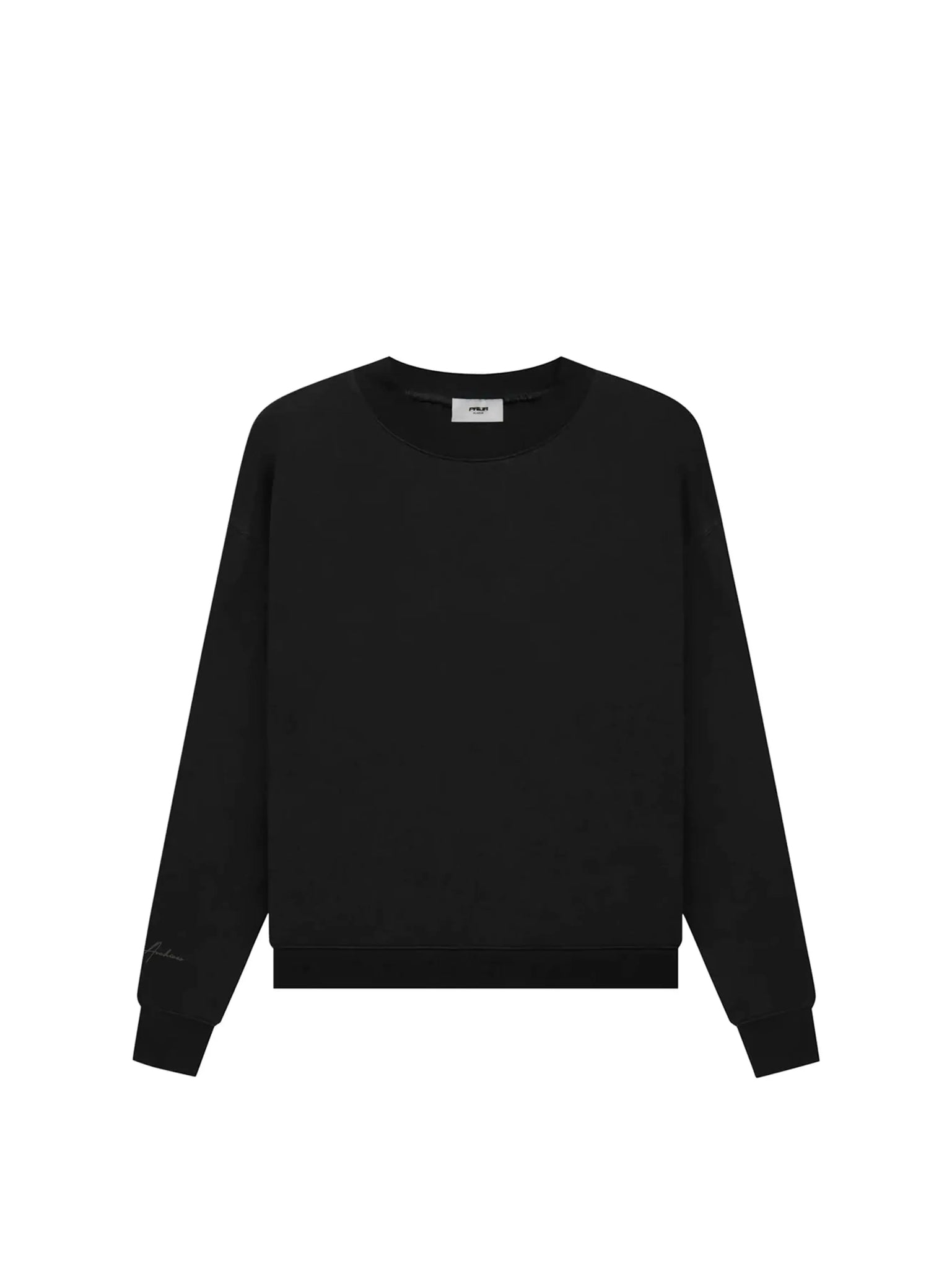 Prior Black Collection Embroidery Logo Oversized Crewneck Sweatshirt Onyx in Melbourne, Australia - Prior