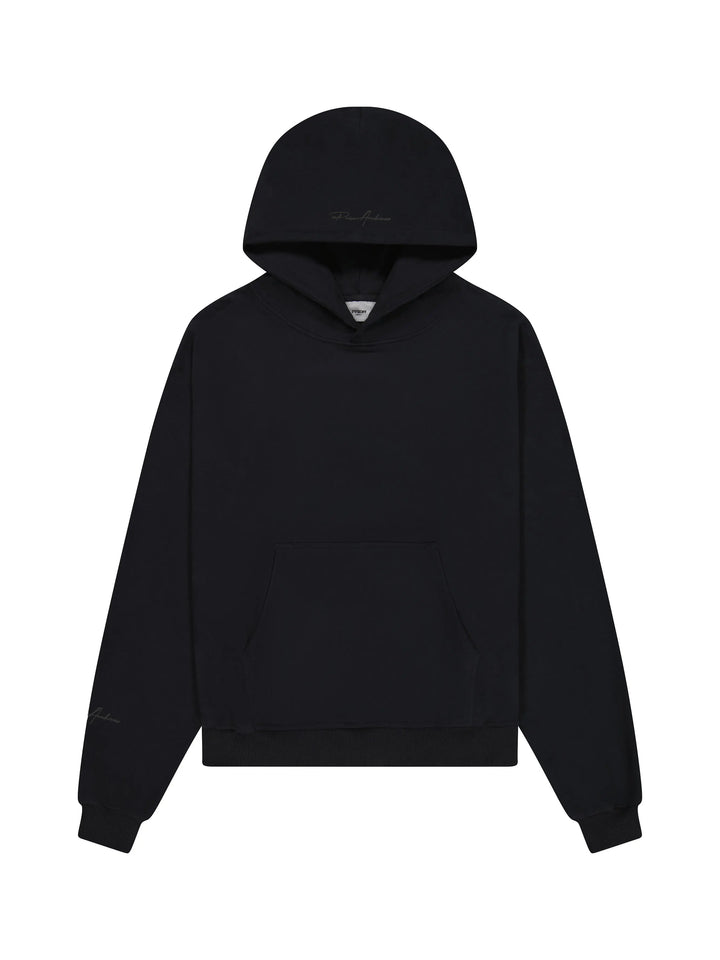Prior Black Collection Embroidery Logo Oversized Hoodie Onyx in Melbourne, Australia - Prior