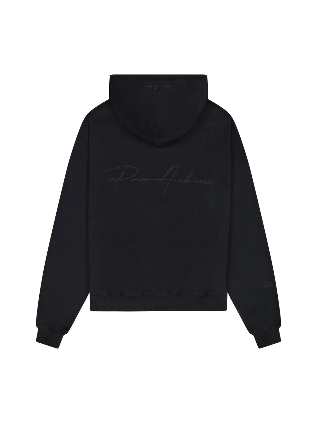 Prior Black Collection Embroidery Logo Oversized Hoodie Onyx in Melbourne, Australia - Prior