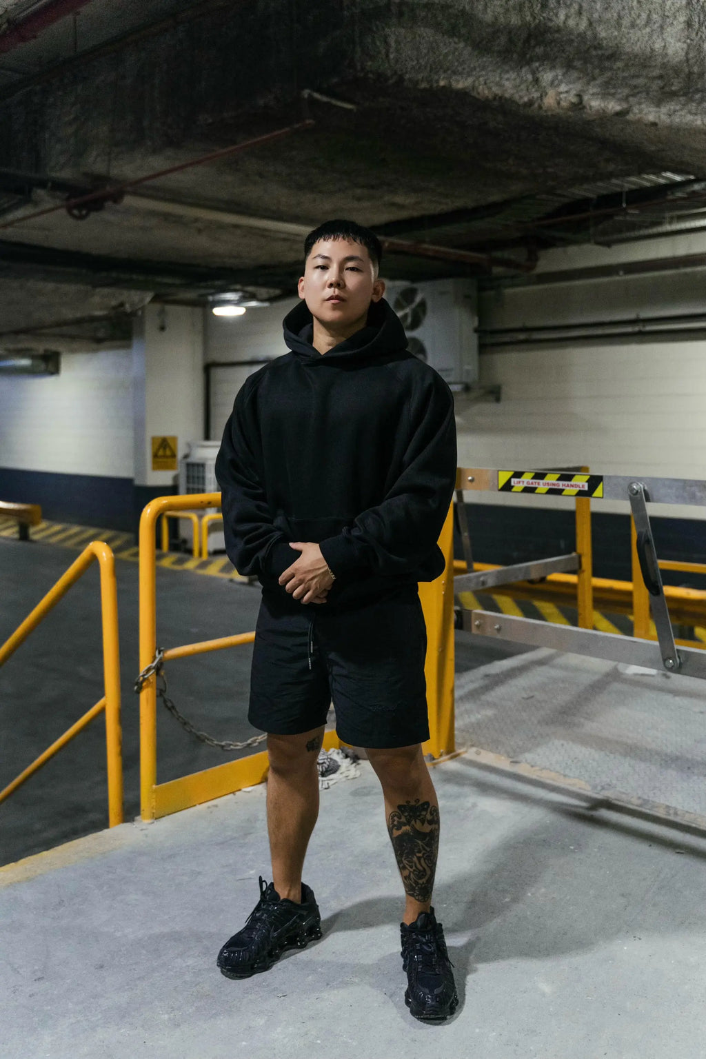Prior Black Collection Embroidery Logo Oversized Hoodie Onyx in Melbourne, Australia - Prior
