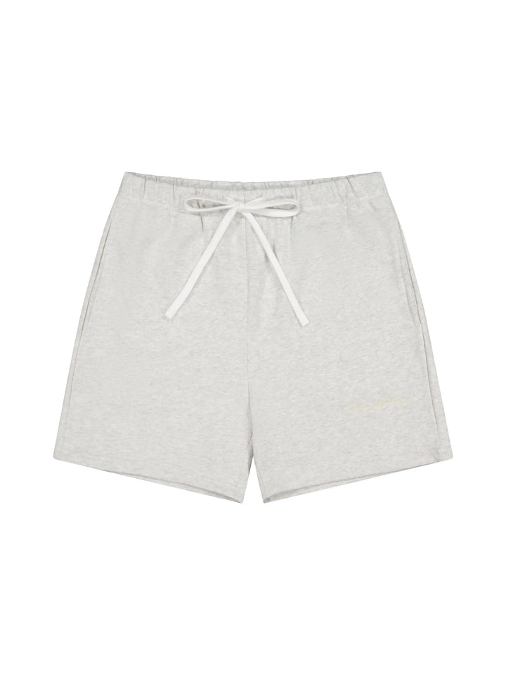 Prior Embroidery Logo Fitted Sweatshorts Light Heather in Auckland, New Zealand - Shop name