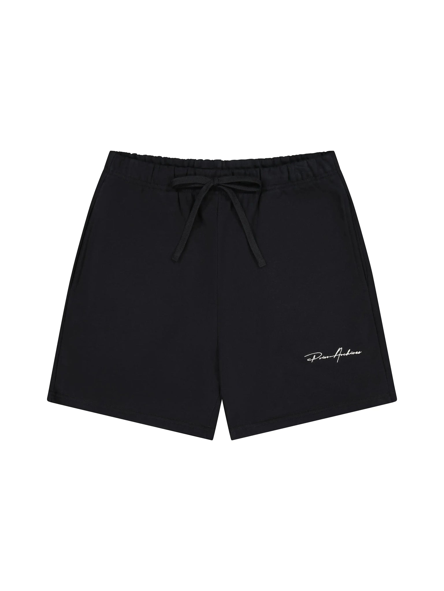 Prior Embroidery Logo Fitted Sweatshorts Onyx - Prior