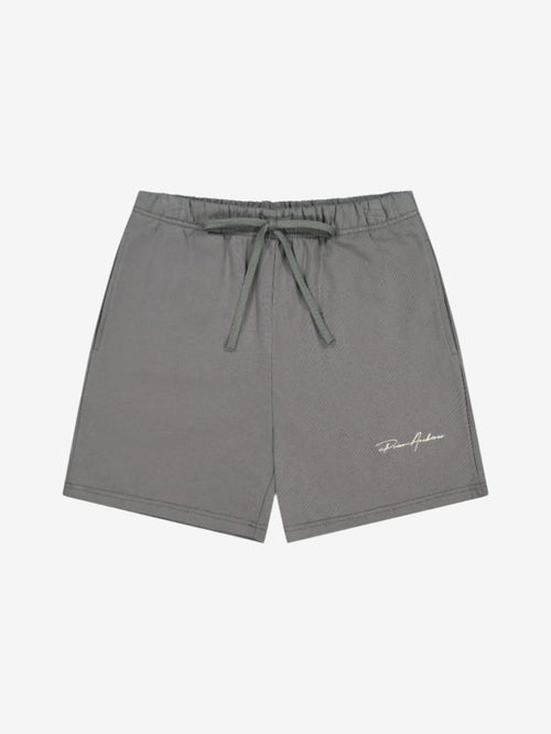 Prior Embroidery Logo Fitted Sweatshorts Slate - Prior