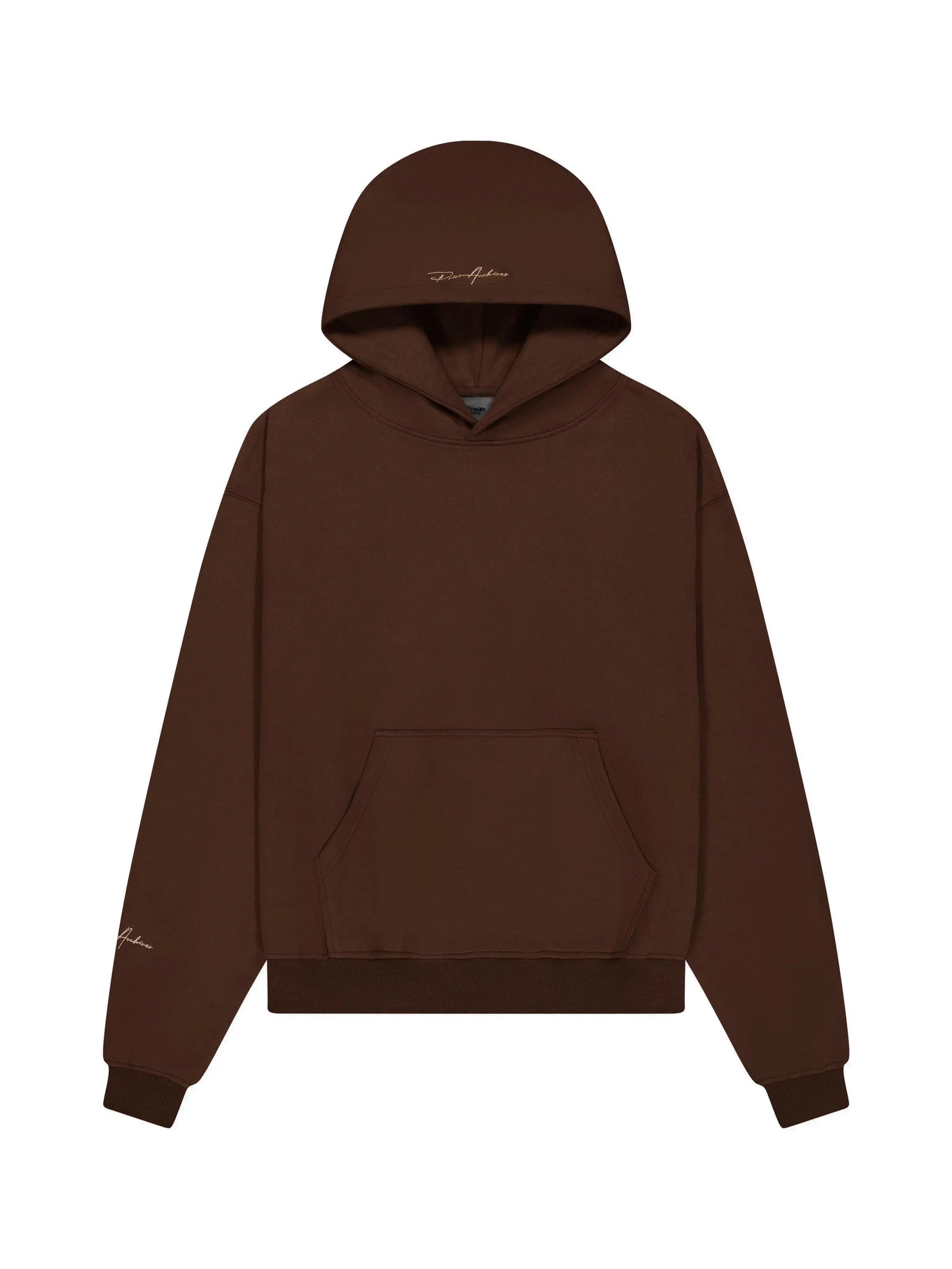 Prior Embroidery Logo Oversized Cropped Hoodie Cocoa in Melbourne, Australia - Prior