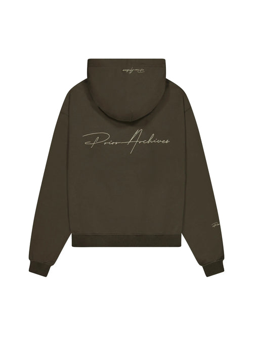 Prior Embroidery Logo Oversized Hoodie Oil in Melbourne, Australia - Prior
