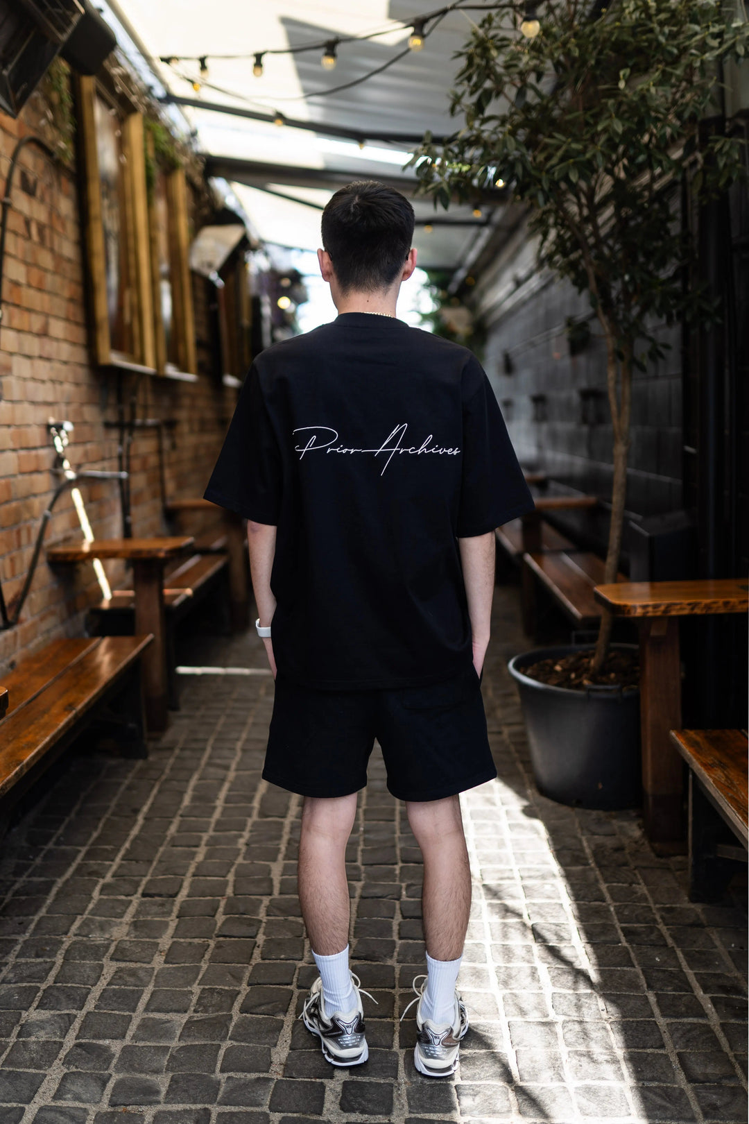 Prior Embroidery Logo Oversized T-shirt Onyx - Prior