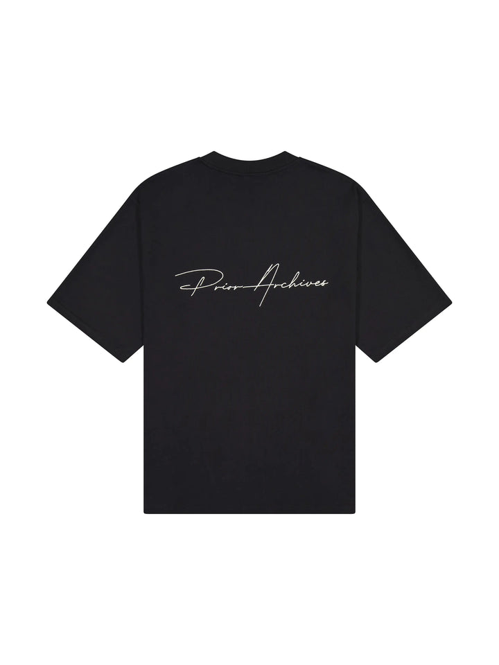 Prior Embroidery Logo Oversized T-shirt Onyx in Auckland, New Zealand - Shop name