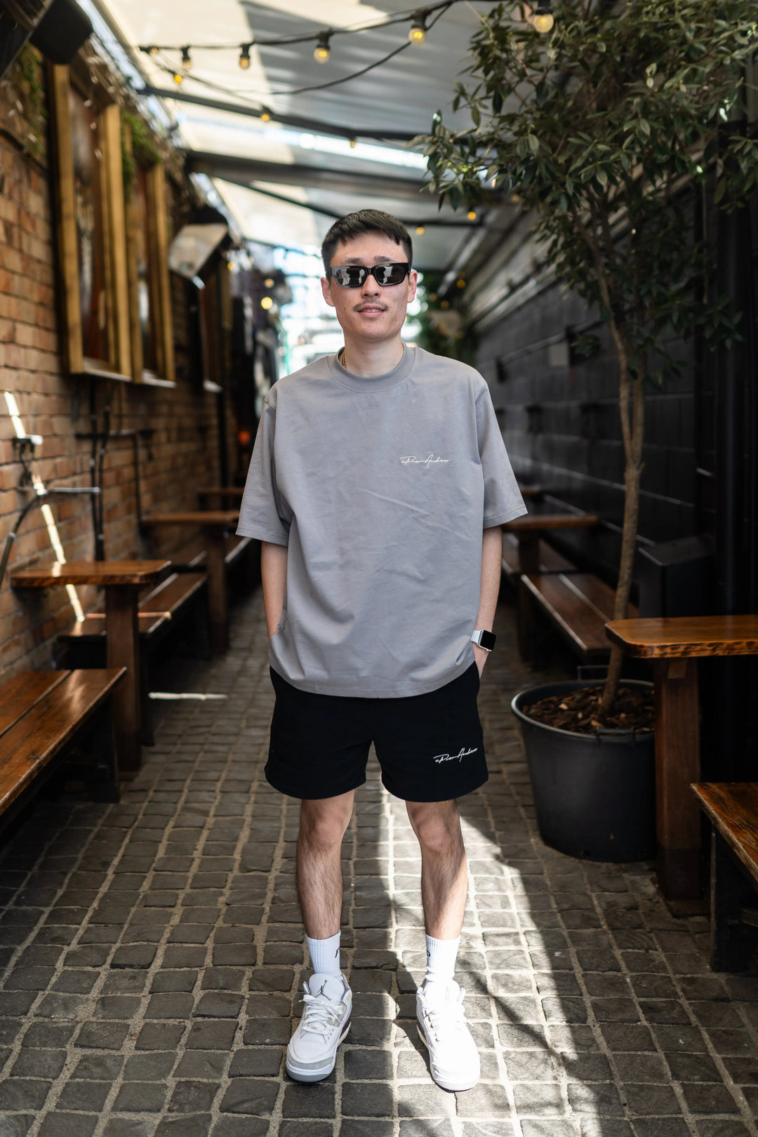 Prior Embroidery Logo Oversized T-shirt Soot - Prior