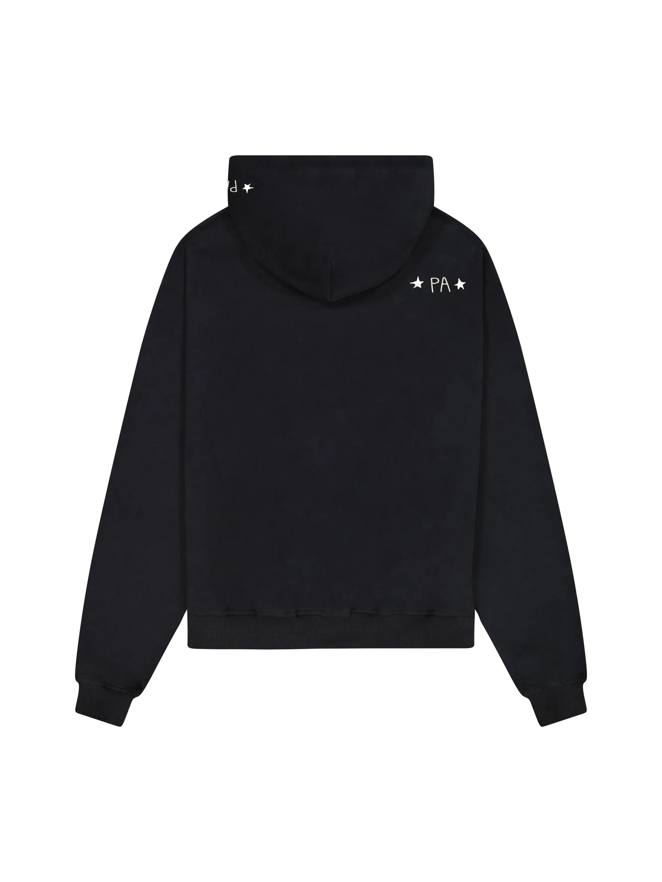 Prior NY Rhinestone Logo Oversized Cropped Zip Up Hoodie Onyx in Melbourne, Australia - Prior