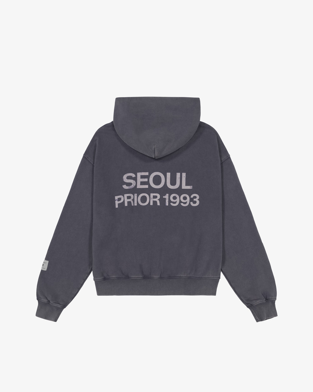Prior Seoul Collection Double Zip-Up Hoodie Washed Anthracite in Melbourne, Australia - Prior