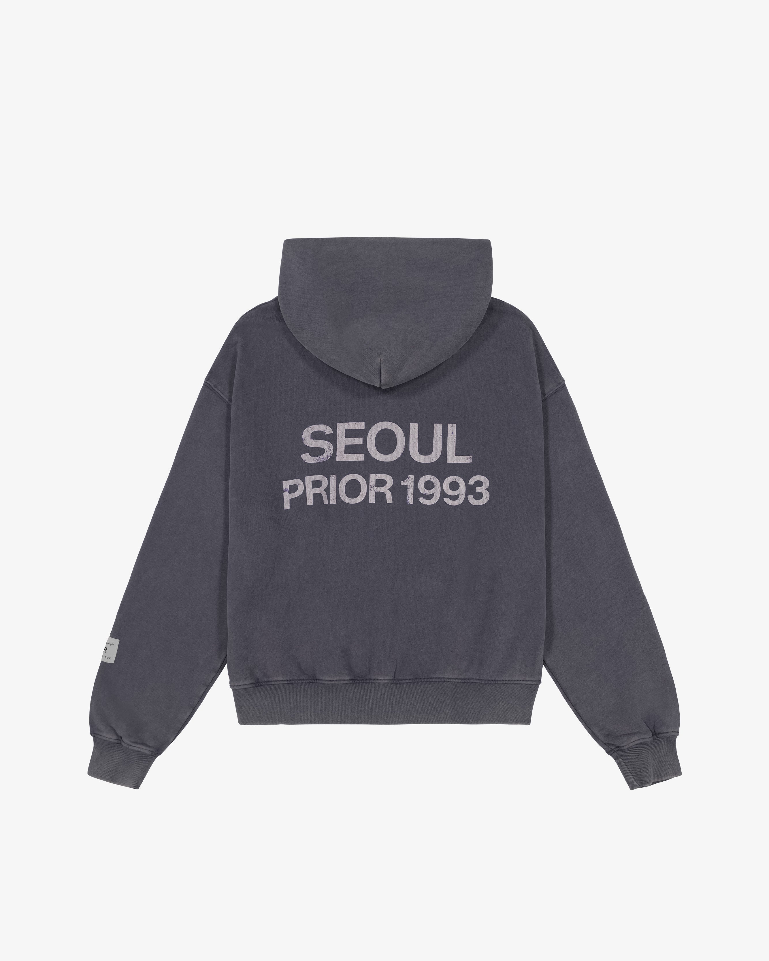 Prior Seoul Collection Double Zip-Up Hoodie Washed Anthracite in Melbourne, Australia - Prior