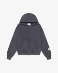 Prior Seoul Collection Double Zip-Up Hoodie Washed Anthracite in Melbourne, Australia - Prior