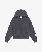 Prior Seoul Collection Double Zip-Up Hoodie Washed Anthracite in Melbourne, Australia - Prior