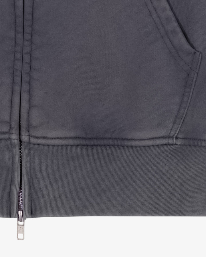 Prior Seoul Collection Double Zip-Up Hoodie Washed Anthracite in Melbourne, Australia - Prior