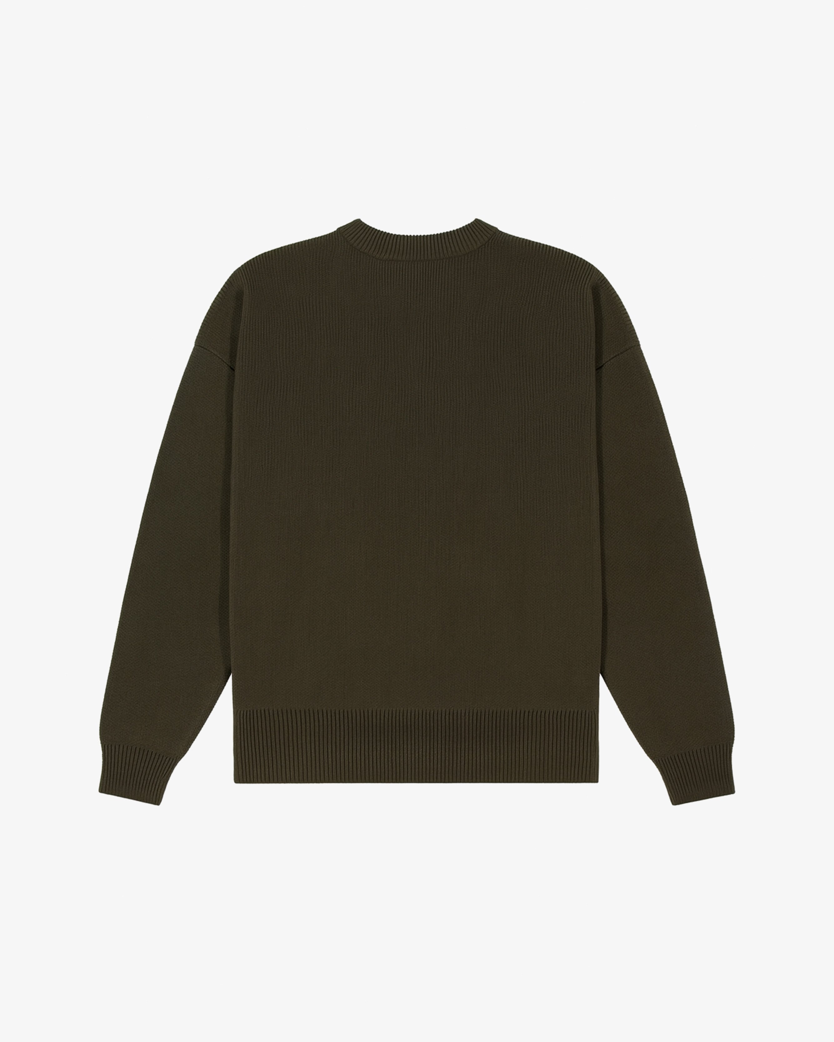 Prior Seoul Collection Organic Knitted Sweater Olive in Melbourne, Australia - Prior