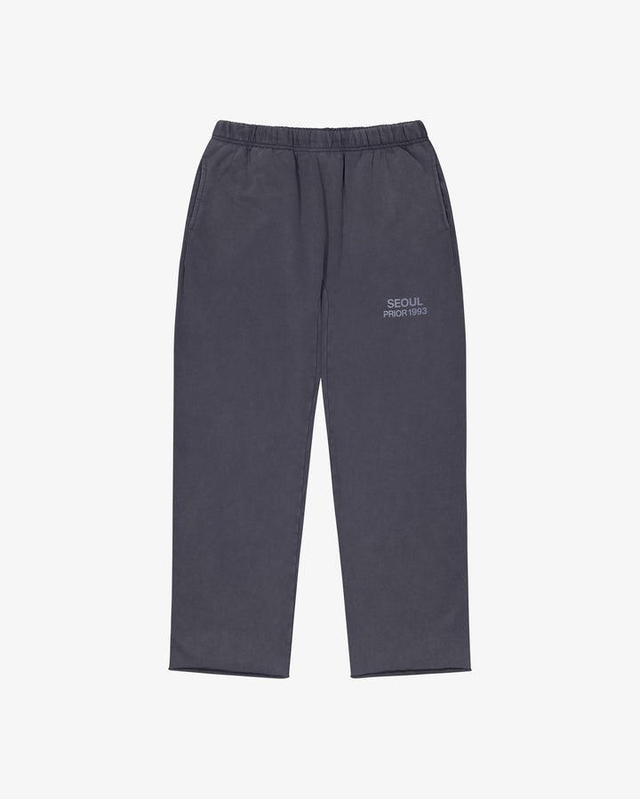 Prior Seoul Collection Raw Hem Relaxed Pants Washed Anthracite in Melbourne, Australia - Prior