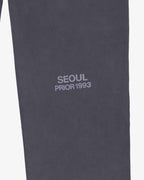 Prior Seoul Collection Raw Hem Relaxed Pants Washed Anthracite in Melbourne, Australia - Prior