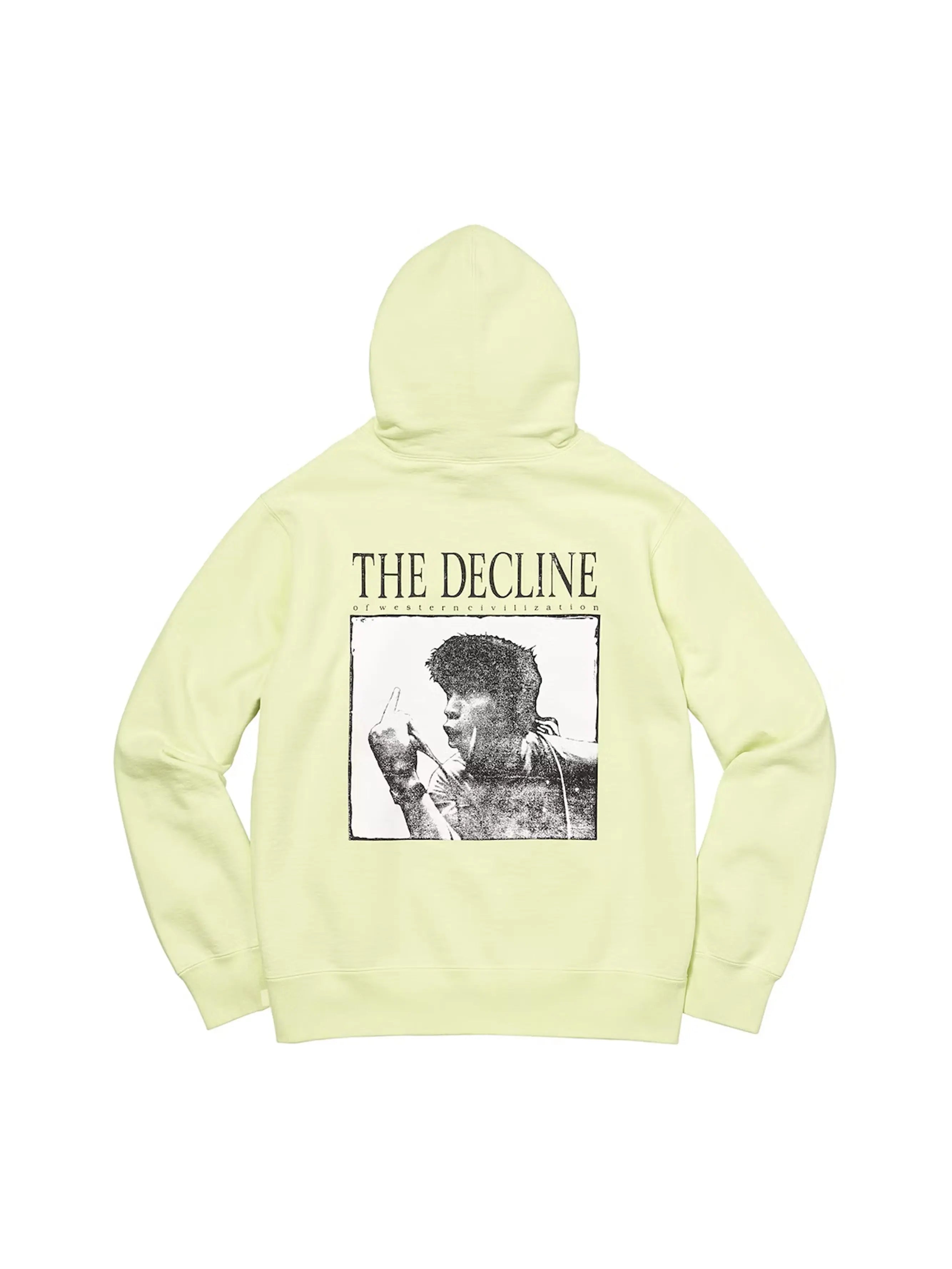 Supreme Decline Hooded Sweatshirt Pale Lime Streetwear
