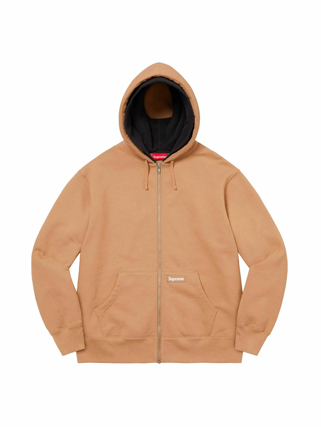 Supreme Double Hood Facemask Zip Up Hooded Sweatshirt Light Brown - Prior