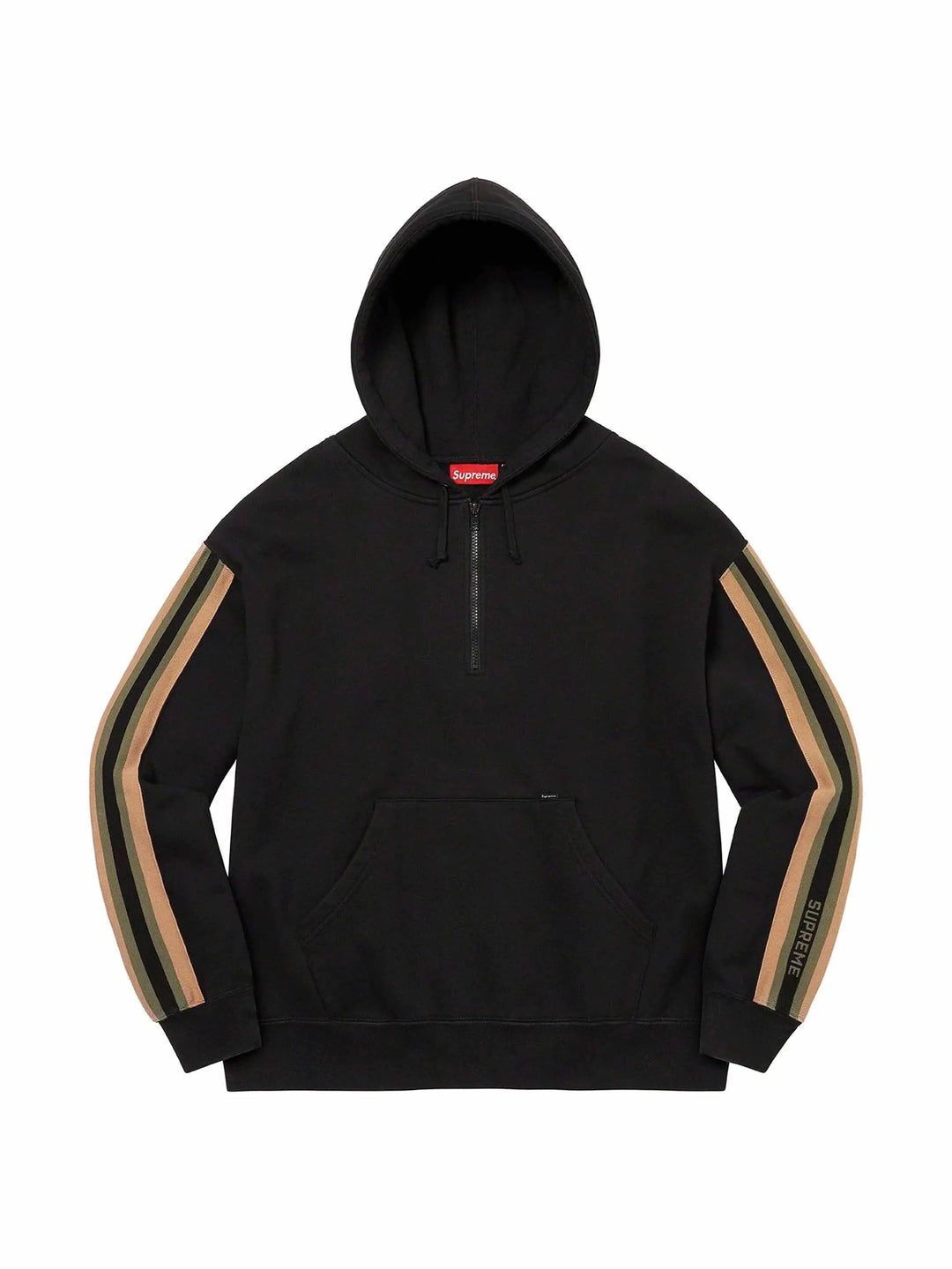 Supreme Half Zip Hooded Sweatshirt Black - Prior