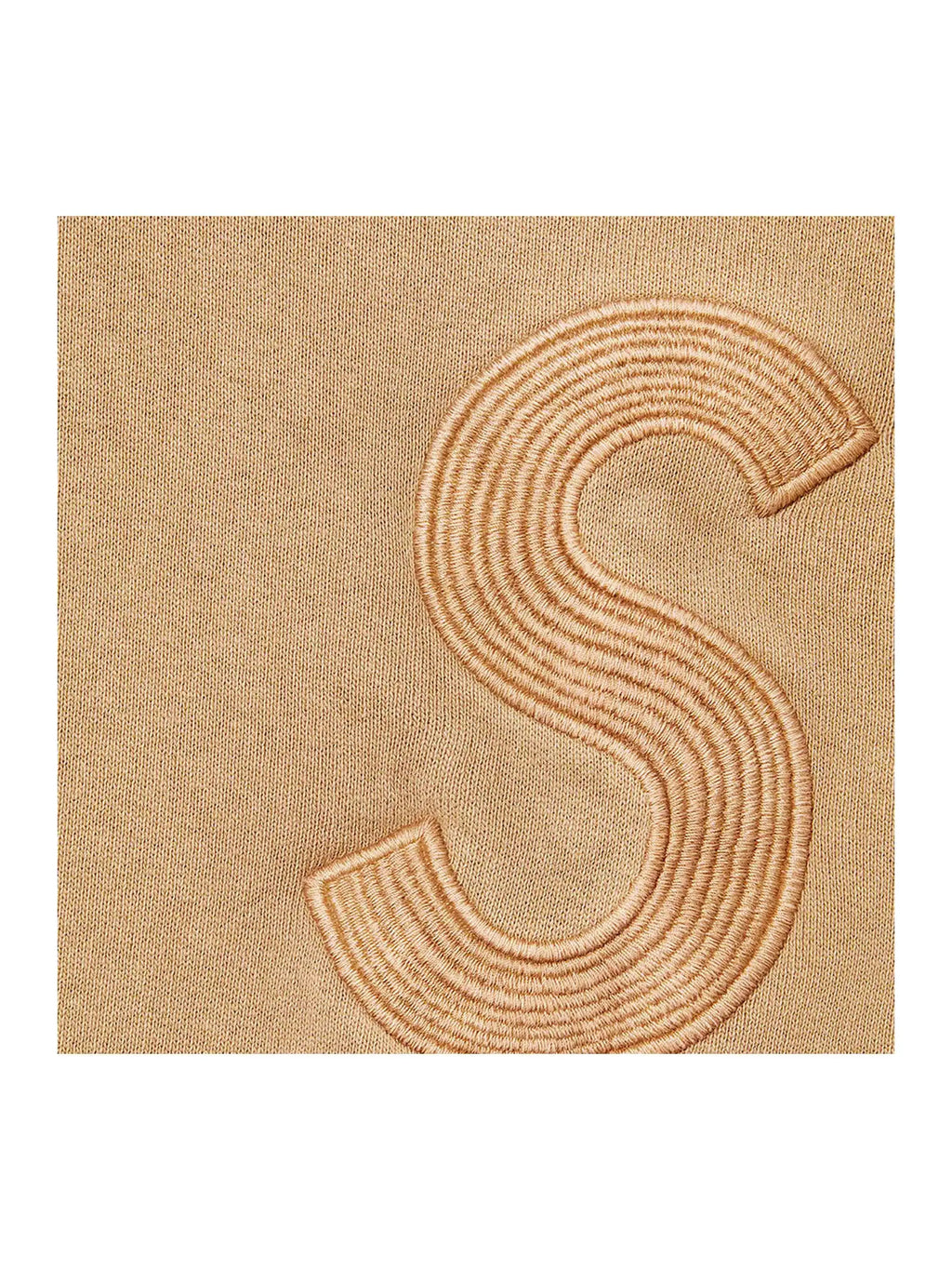 Supreme Overdyed S Logo Hooded Sweatshirt Tan - Prior