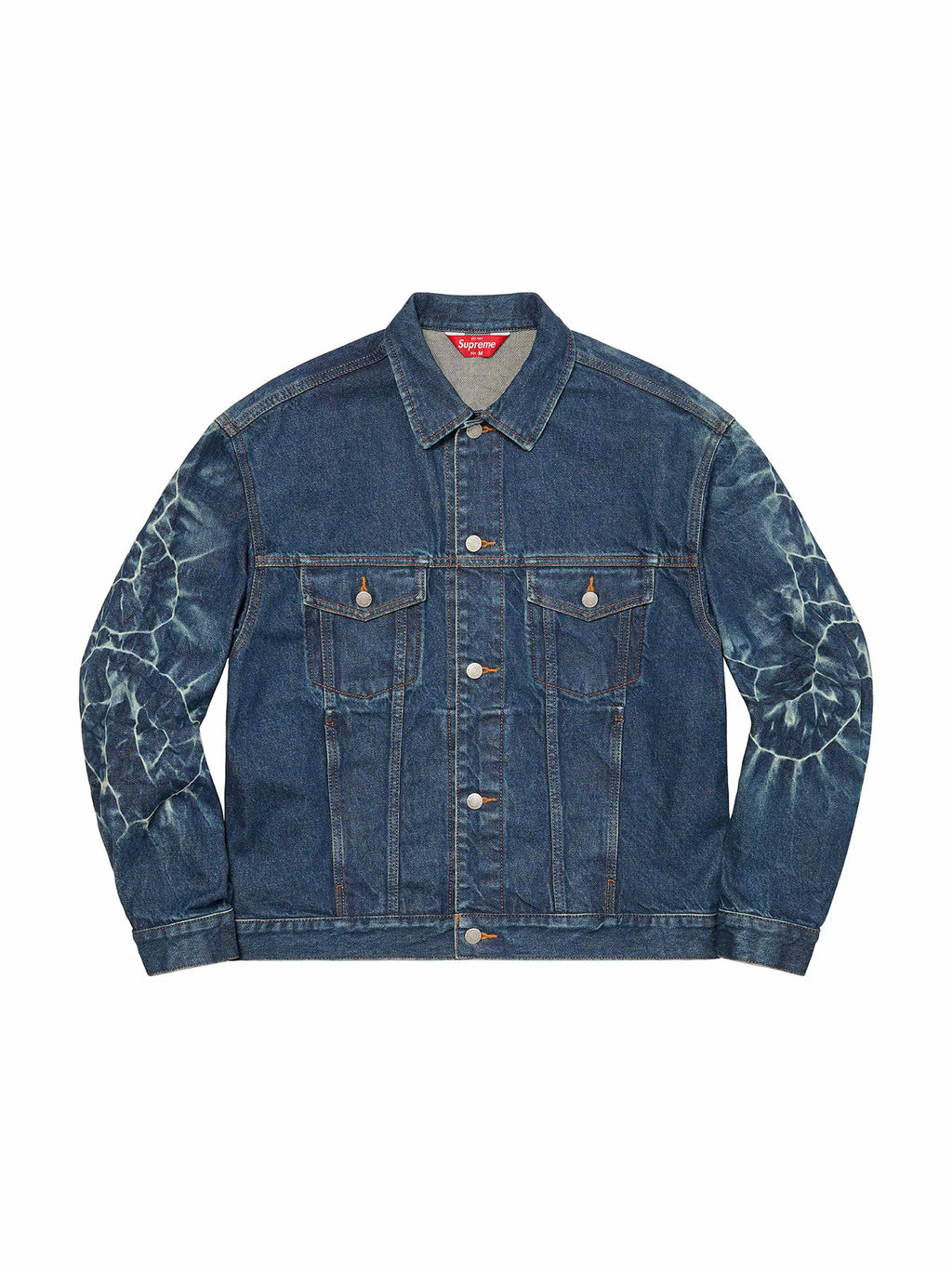 Supreme Shibori Denim Trucker Jacket Rigid Indigo - Prior