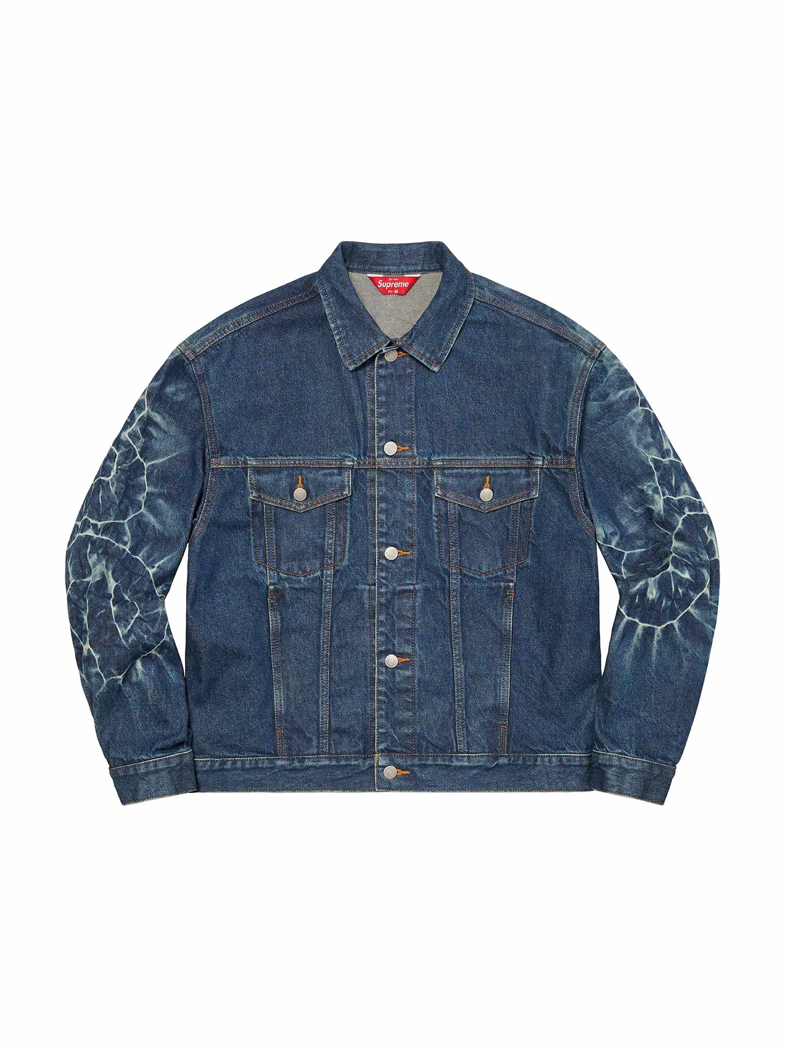 Supreme Shibori Denim Trucker Jacket Rigid Indigo - Prior