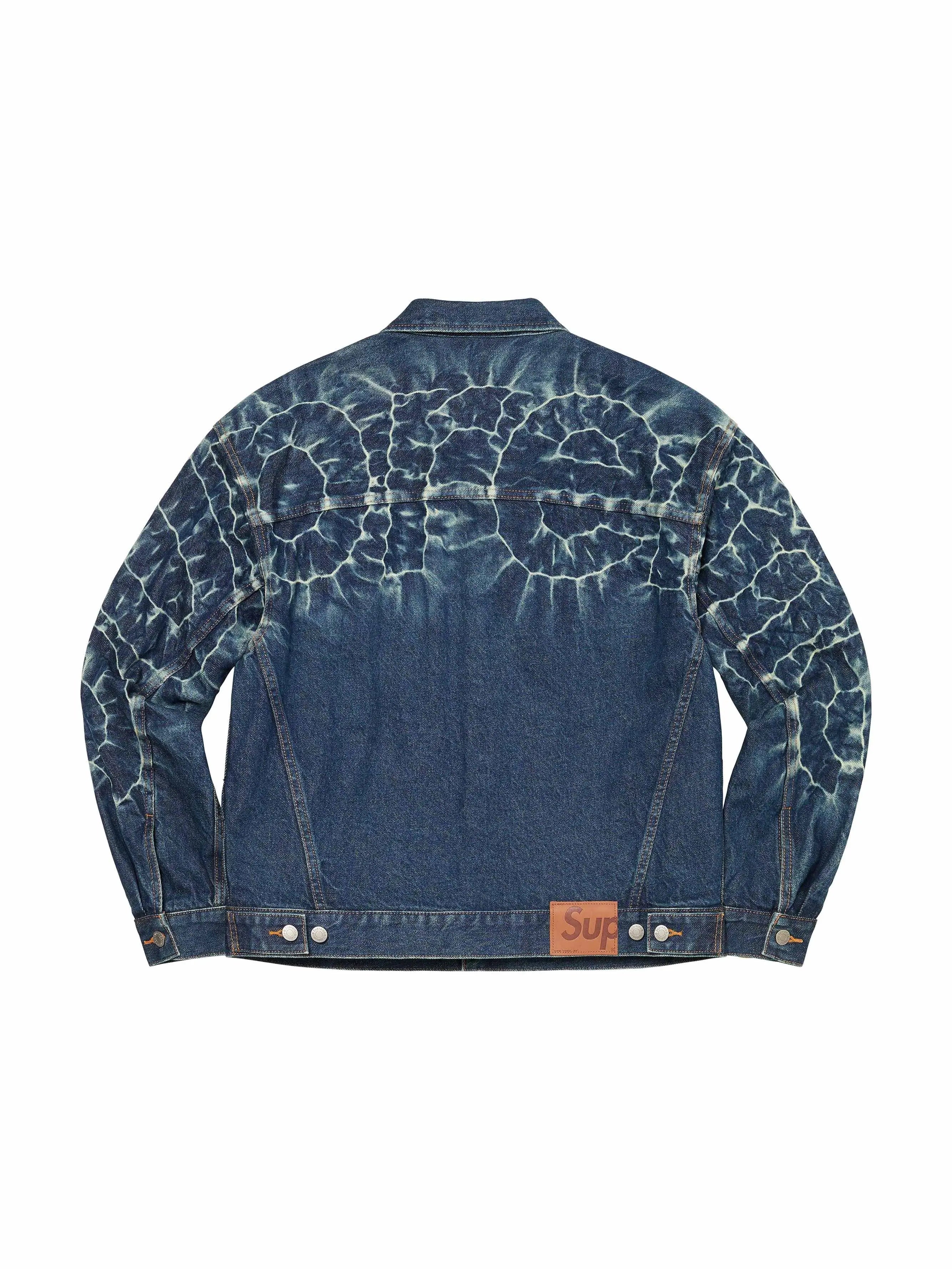 Supreme Shibori Denim Trucker Jacket Rigid Indigo - Prior