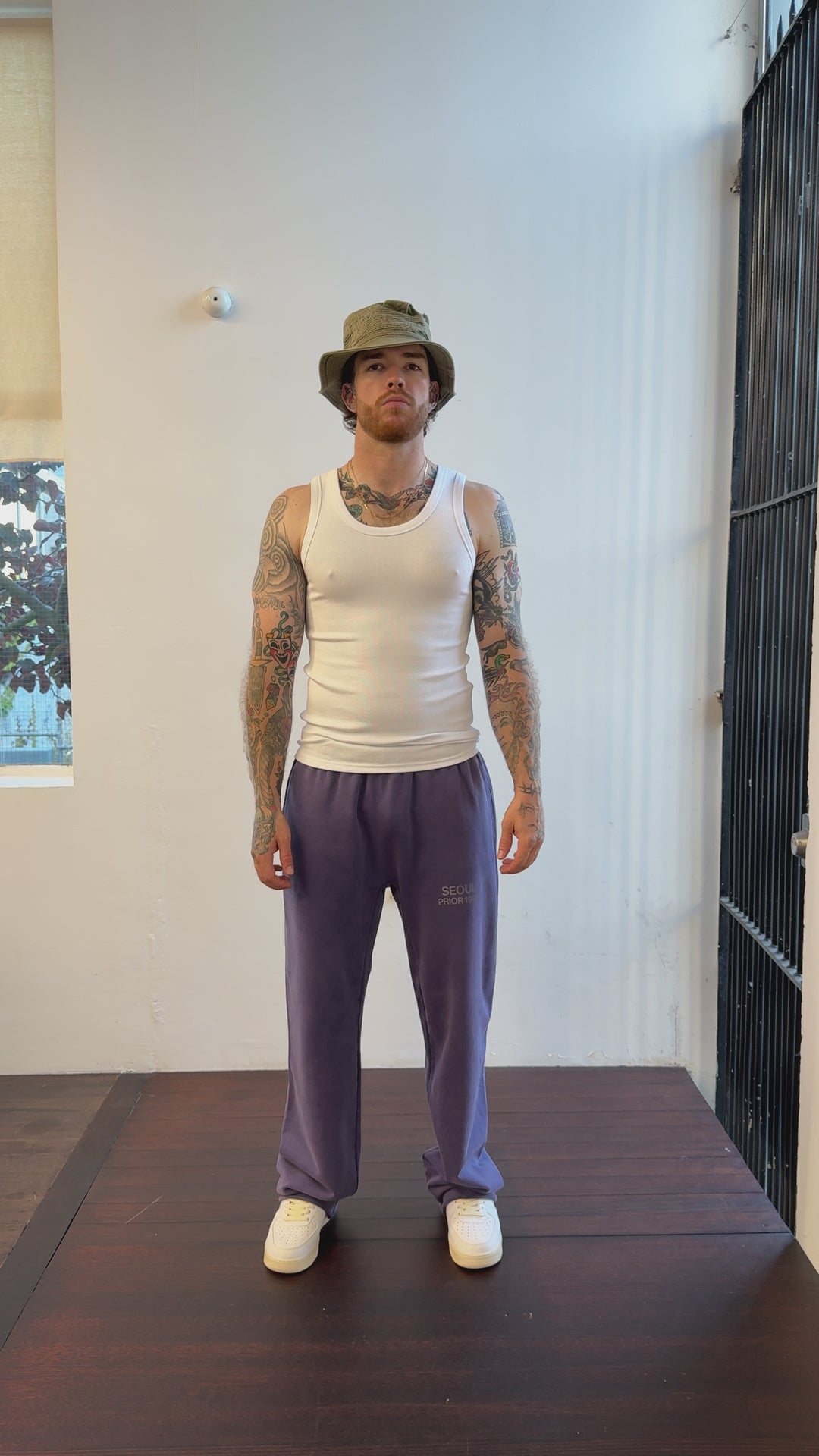 Prior Seoul Collection Raw Hem Relaxed Pants Washed Navy